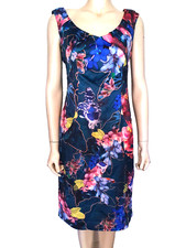 Table Eight Floral Teal Sleeveless Pencil Cocktail Dress Size 10 Dress price