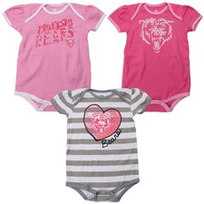 Chicago Bears 3pc Creeper Bodysuit Set Infant Baby Girls Pink Stripes Baby Bodysuit Set price