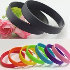 Silicone Rubber Bracelet Wrist Band Fashion Simple Bangle Gift 12 Color Fashion Bracelet price