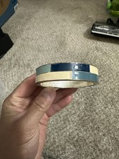 Vintage Blue And White Enamel Geometric Hinge Bangle Fashion Bracelet price