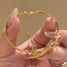 Fashion 14k Gold Plated Butterfly Bracelet Adjustable Bangle Gift Women Jewelry Fashion Bracelet price