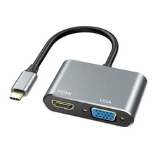 USB Type C to HDMI VGA Adapter HUB Video Converter Cable For Laptop HDTV Tablet Computer Converters and Adapters price