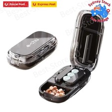 Adjustable Quartering Pill Cutter Storage Box Portable Drug Tablet Medicine Dust Storage Box price