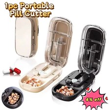 Adjustable Quartering Pill Cutter Storage Box Portable Drug Tablet Medicine Dust Storage Box price