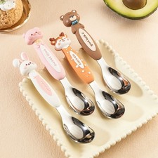 Stainless Steel Baby Feeding Spoon 3D Animal Rice Spoon  Food Accessories Baby Feeding Spoon price