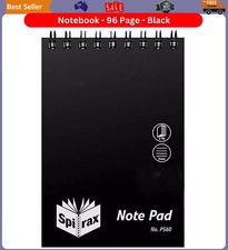 NEW Spirax P560 Pocket Notebook Spiral Top Opening 96 Page 112x77mm Black Spiralli Defter price