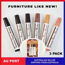 3Pk Furniture Repair kit Touch Up Wood Scratch Fix Stain Pen Medium Dark Brown Furniture Accessories price