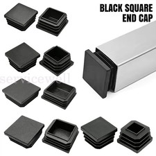 Up 96pcs Black Blanking End Plastic Cap Square Tube Insert Pipe Box Chair Plug Furniture Accessories price