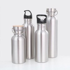 350-1000ml Stainless Steel Water Bottle Drink Sports Gym Metal Single Wall Drinks Bottle price
