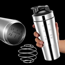 750ml Protein Shaker Bottle Stainless Steel Shake Cup Gym Workout Drink Mixer AU Drinks Bottle price