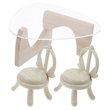 Miniature Furniture Table Chair Set Dollhouse Stool Model Dining Table & Chair Set price