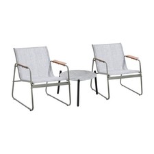Livsip 3PCS Outdoor Bistro Set Patio Chair 50cm Coffee Table Textilene Table & Chair Set price