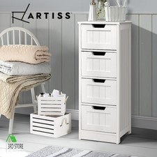Artiss 4 Chest of Drawers Storage Cabinet Dresser Bathroom Stand Furniture White Dresser price