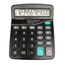 Desk Calculator Large 12 Digit Display Dual Power Basic Calculator Desktop Black Desk price