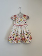 Baby Girl Primark Special Occasion Summer Lined Floral Dress (White/Pink) 12-18m Baby Dress price
