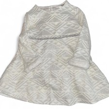 Heart Rose White Silver Glitter Sparkle Baby Dress Rhinestone Faux Fur 24 months Baby Dress price
