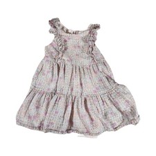 Cat & Jack Girls 3T Pink Floral Tiered Ruffle 100% Cotton Sleeveless Dress Baby Dress price