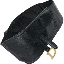 Dior Christian Saddle Belt bag Leather Black Waist pouch Women S size Women's Belt Bag price