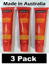 3 x 25g Essential Health PAWPAW Ointment Paw Paw Nappy Rash Cream Sunburns NEW Nappy Rash Cream price