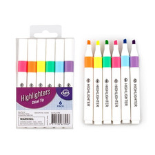 6pcs 6 Colors Fluorescent Highlighter Pens Set Chisel Nib Marker Pen Stationary Highlighter Pen price