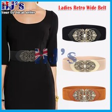 Summer Women's Elastic Totem Wide Belt Clasp Stretch Dress Buckle Waistband SYD Women's Belt price
