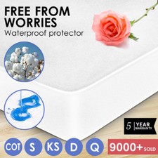 Fully Fitted Waterproof Cotton or Non Woven Mattress Protector All Sizes Cover Mattress Protector price