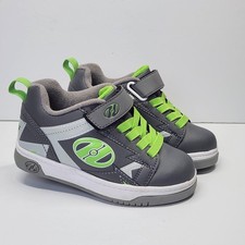 Heelys Dual Up X2 Shoes Kids Size 12 Gray Green Wheels Skate Sneakers HE100830 Unisex Children's Casual Shoes price