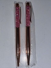 Ballpoint Pens, BYSOU 2 Pcs Rose Gold Metal Pen Refills Bling Dynamic Liquid Pen Cartridge Refill Products price