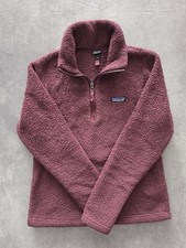 Patagonia Los Gatos 1/4 Zip Sherpa Fleece Pullover Women's Small Plum Cozy Long Coat price