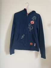 Auburn Tigers Jacket Womens Long Sleeve Hooded Size Medium Long Coat price