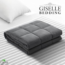Giselle Weighted Blanket 2.3KG Kids Adult Gravity Blanket Relax Dark Grey Bedspread price