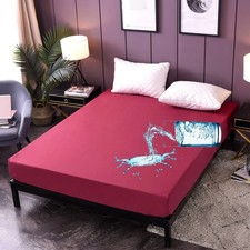 Waterproof Mattress Protector Fitted Sheet Single Double Queen King Size Bed New Bedspread price