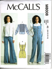 McCall's M8008 Misses 6 to 14 Top, Romper and Overalls Uncut Sewing Pattern Women's Jumpsuit and Dungarees price