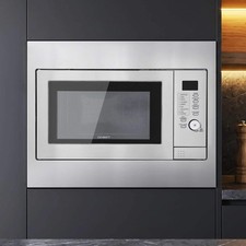 Devanti Built In Microwave Oven 30L Grill Air Fry Convection Silver Built-in Microwave Ovens price