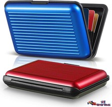 Aluminum Anti Rfid Aluma Wallet Credit Card Holder Case Deluxe Scanning Color Unisex Card Holder price