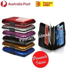 1x Deluxe Color Anti Rfid Aluma Wallet Aluminum Credit Card Holder Case Scanning Unisex Card Holder price