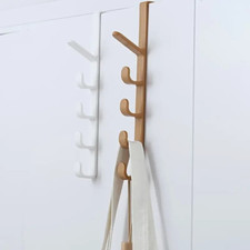 Over The Door 5-Hook Hanger. White Plastic Rack For Coats, Dressing Gowns etc Dressing Gown Hanger price