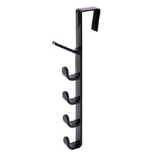 x1 Over The Door 5-Hook Hanger. Black Plastic Rack For Coats, Dressing Gowns etc Dressing Gown Hanger price