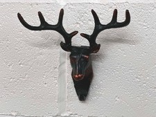 Stag Head Coat Hooks Antlers 19cm Metal Coat Dressing Gown Towel Hats Bags Dressing Gown Hanger price