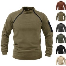 Men Fleece Jumper Tactical Army Military Sweatshirt Winter Combat T Shirt Tops T-Shirt & Sweatshirt (Outdoor) price