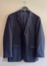 Van Heusen Blazer Mens 42 Blue Pinstripe Suit Jacket Sport Coat Classic Fit Men's Suit price