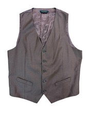 Axist Men’s Wool Brown Suit Vest Sz XL Career Waistcoat Formal Wedding Men's Suit price