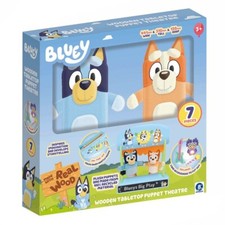 NEW Bluey Wooden Puppet Theatre Creative Kids Gift Activity Play Fun (Ages 3+)! Theatre & Play price