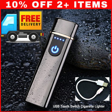 Electric Plasma Lighter USB Rechargeable Windproof Flameless Fingerprint Touch Lighter price