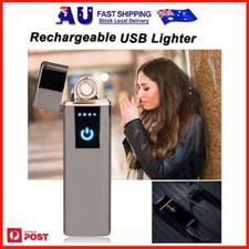 Electric Lighter Usb Rechargable Windproof Flameless Finger Print Gentle Touch Lighter price