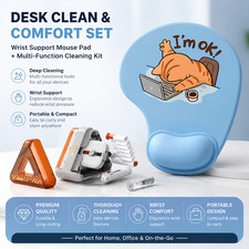 Wrist Support Mouse Pad and (Red) Desk Cleaning Kit Combo Set Ergonomic Gel Wris Desk Pad Set price