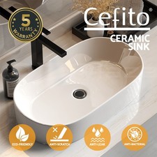 Cefito Bathroom Basin Ceramic Vanity Sink Hand Wash Bowl 52x31cm Sink price