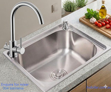 SQUARE KITCHEN SINK BOWL LAUNDRY SINK 304 STAINLESS STEEL 42X37cm STRAINER Sink price