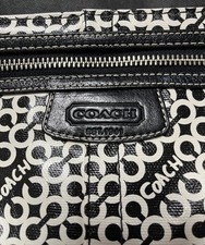 COACH OP Art Wristlet LN Black White Clutch Bag price