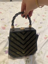 Evening clutch bag. Black colour with gold stones. Perfect for evening parties Clutch Bag price